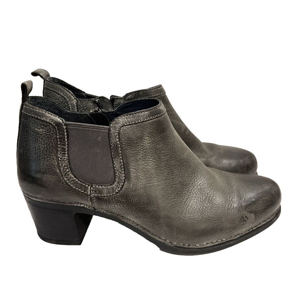 Dansko Harlene Ankle Boots Waxy Burnished Gray Booties Eu 41 Us 10.5-11 Classic